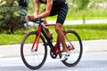 Cyclist on highway