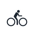 cyclist icon bike sign