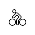 cyclist icon. Element of minimalistic icons for mobile concept and web apps. Thin line icon for website design and development, ap