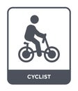 cyclist icon in trendy design style. cyclist icon isolated on white background. cyclist vector icon simple and modern flat symbol Royalty Free Stock Photo