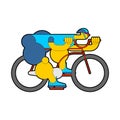 Cyclist isolated. Bicycle race. Sports Vector illustration