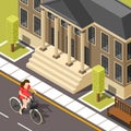 Cyclist Isometric Background