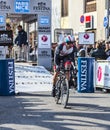 The Cyclist Jens Voigt- Paris Nice 2013 Prologue in Houilles Royalty Free Stock Photo