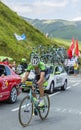 The Cyclist Maarten Wynants on Col de Peyresourde - Tour de Fran