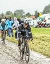 The Cyclist Mark Renshaw on a Cobbled Road - Tour