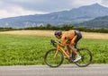 The Cyclist Mikel Astarloza Royalty Free Stock Photo