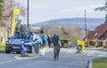 The Cyclist Mikel Nieve Iturralde - Paris-Nice 2016 Royalty Free Stock Photo