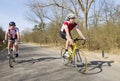 Cyclist overtaking Royalty Free Stock Photo