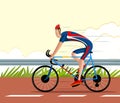 Cyclist riding Sports Cycle Royalty Free Stock Photo