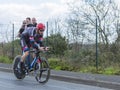 The Cyclist Roy Curvers - Paris-Nice 2016 Royalty Free Stock Photo