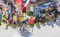 The Cyclist Thomas Voeckler on Col du Glandon - Tour de France 2 Royalty Free Stock Photo