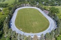 Cyclist on Velodrome Bicycle Track