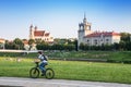 Cyclist in Vilnius city