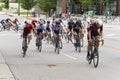 Cyclists ascending hill at tosa village classic