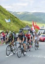 Cyclists on Col de Peyresourde - Tour de France 2014