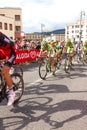 Cyclists competing in the Giro D'Italia 2014