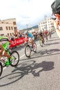 Cyclists competing in the Giro D'Italia 2014 Royalty Free Stock Photo
