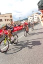 Cyclists competing in the Giro D'Italia 2014 Royalty Free Stock Photo