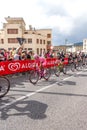 Cyclists competing in the Giro D'Italia 2014 Royalty Free Stock Photo