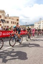 Cyclists competing in the Giro D'Italia 2014 Royalty Free Stock Photo