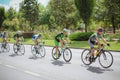 Cyclists competing