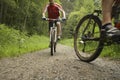 Cyclists On Country Track Royalty Free Stock Photo