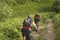 Cyclists On Country Track Royalty Free Stock Photo