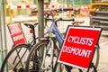 Bicycle sign, Cyclists Dismount