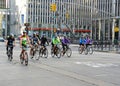 Cyclists on the Five Boro Bike Tour in New York