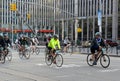 Cyclists on the Five Boro Bike Tour in New York