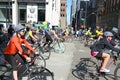 Cyclists on the Five Boro Bike Tour in New York