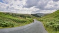 Cyclists, Forest of Bowland, Lancashire, UK Royalty Free Stock Photo