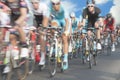 Cyclists, motion blur Royalty Free Stock Photo