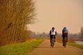 Cyclists in nature