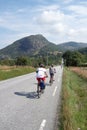 Cyclists in Norway. Royalty Free Stock Photo