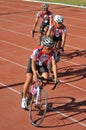 Cyclists practicing Royalty Free Stock Photo