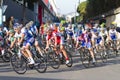 Cyclists racing Royalty Free Stock Photo