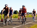 Cyclists racing in half ironman event.