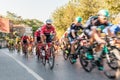 Cyclists racing in Istanbul Stage of 53rd Presidential Cycling Tour of Turkey