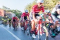 Cyclists racing in Istanbul Stage of 53rd Presidential Cycling Tour of Turkey