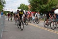 Cyclists Sprint Down Street At Start Of Georgia Criterium
