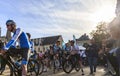 Cyclists from Various Teams - Paris-Tours 2019 Royalty Free Stock Photo