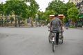 Cyclo driver in Hanoi, Vietnam Royalty Free Stock Photo