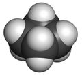 cyclobutane cyclic alkane cycloalkane molecule.