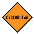 Cyclobutane stamp in german Royalty Free Stock Photo