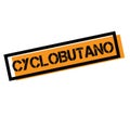 Cyclobutane stamp in spanish Royalty Free Stock Photo