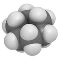 Cyclohexane chemical solvent molecule. Royalty Free Stock Photo
