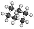 Cyclohexane chemical solvent molecule.