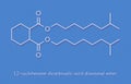 1,2-Cyclohexane dicarboxylic acid diisononyl ester DINCH plasticizer molecule. Alternative to phthalates. Skeletal formula.