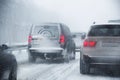 Road congestion due to snowfall